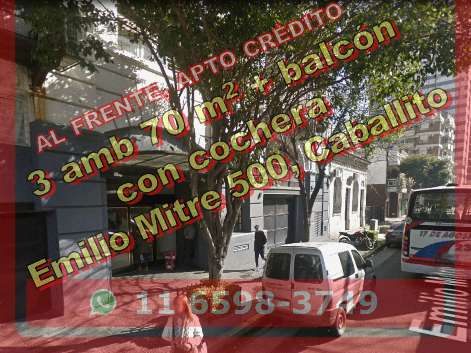 CON RENTA - NUEVO PRECIO - Departamento en Venta en Caballito 3 ambientes 70 m2 + balcón, al frente, con cochera – Emilio Mitre 500