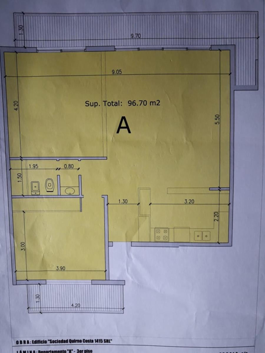 Quirno Costa y Lavalle  - 3 amb c/balcones amplios - Venta con renta