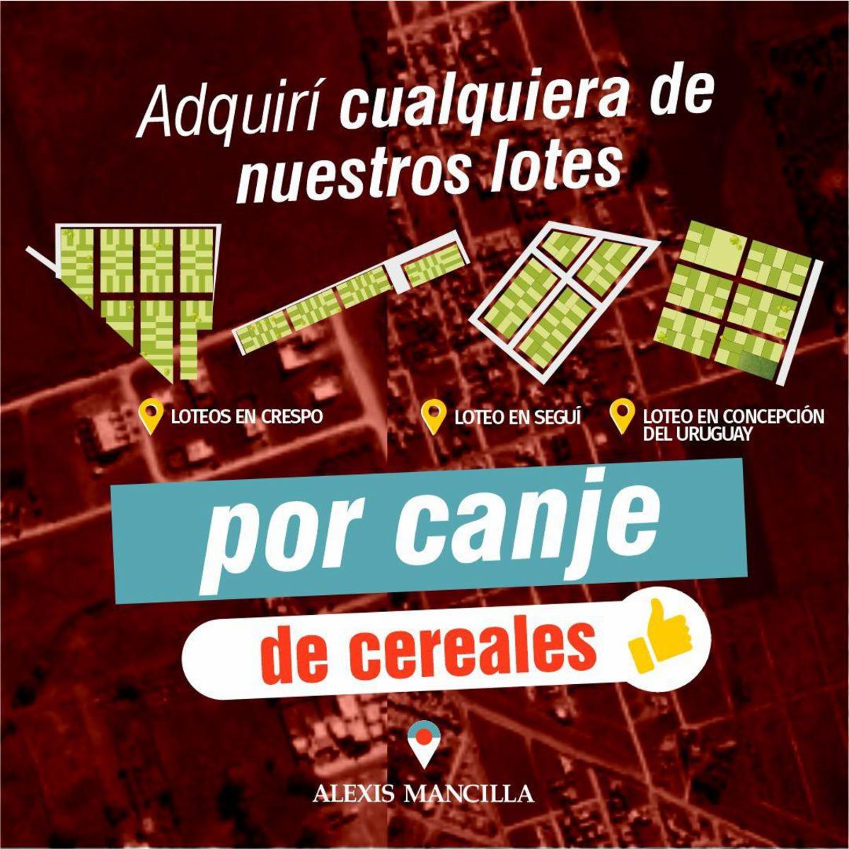 Canje de nuestros terrenos por cereales