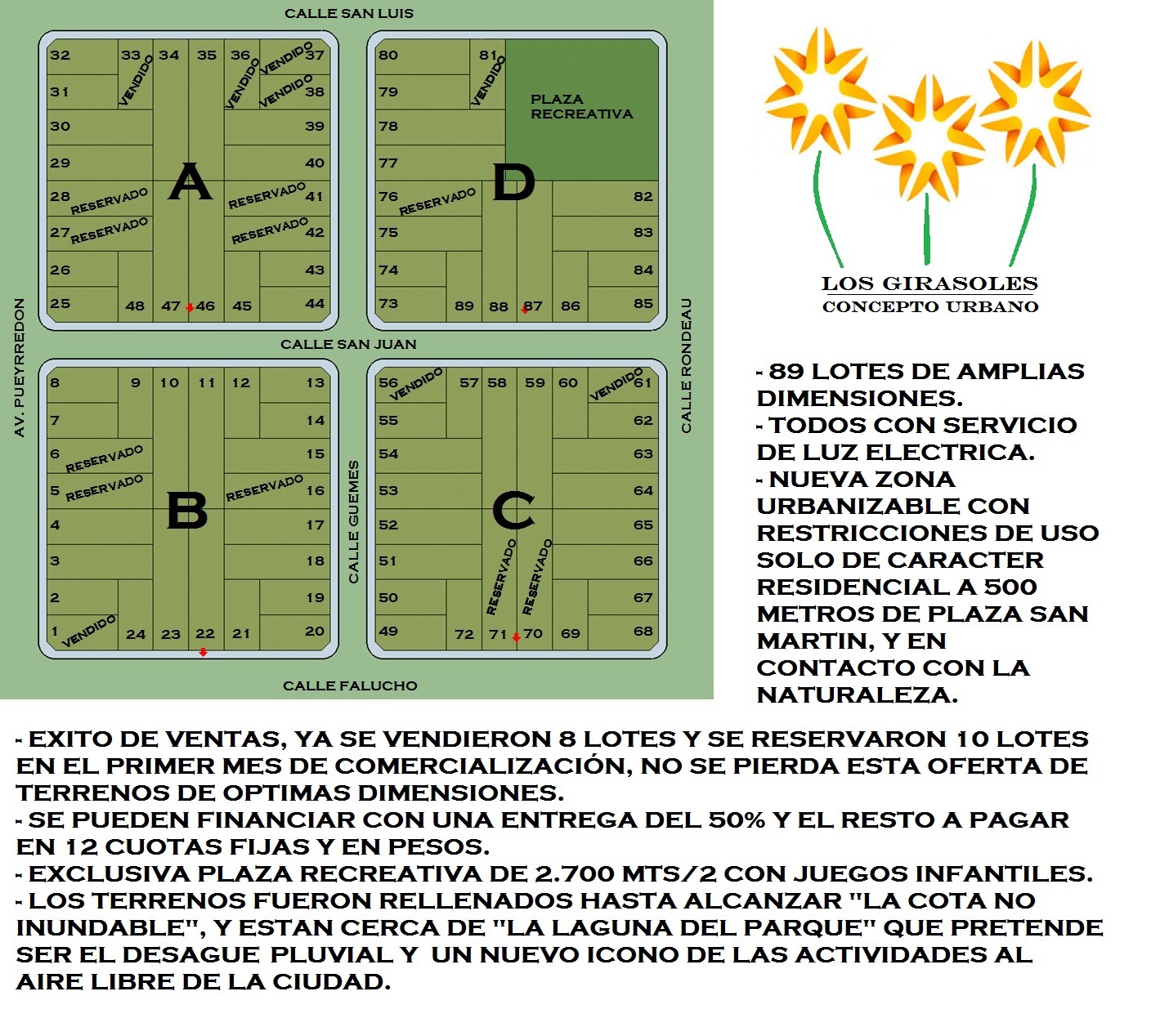 LOTEO "LOS GIRASOLES" CONCEPTO URBANO.