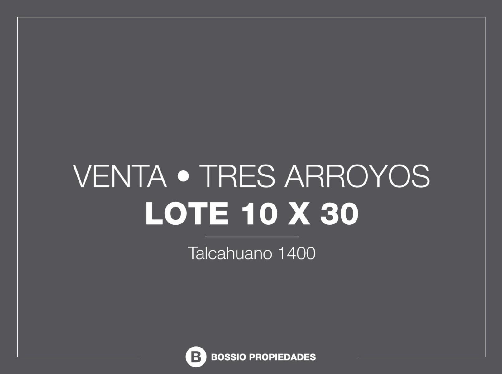 SE VENDE LOTE de 10x30 TALCAHUANO 1400