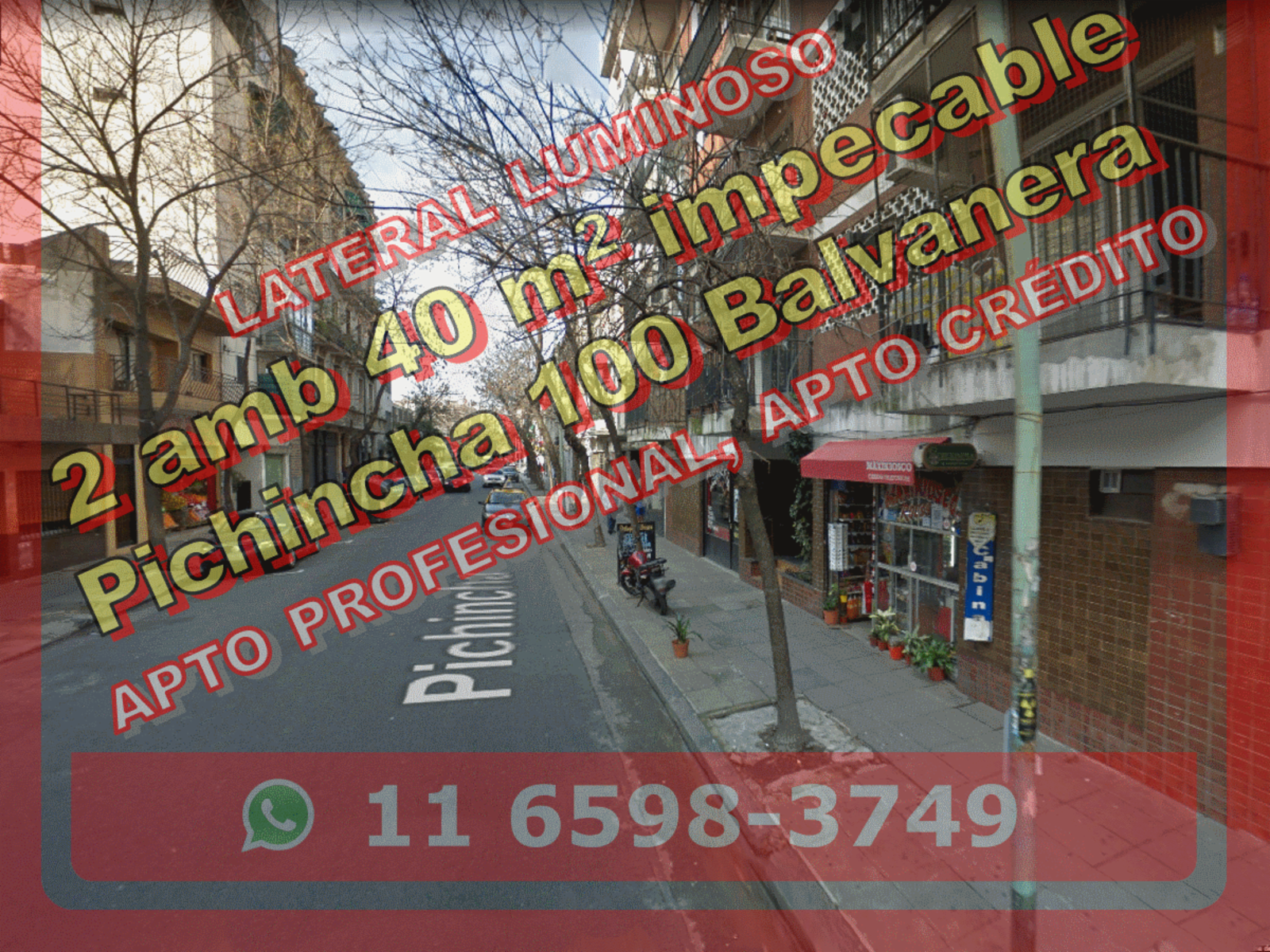 Departamento en Venta en Balvanera 2 ambientes 40 m2 lateral luminoso – Pichincha 100
