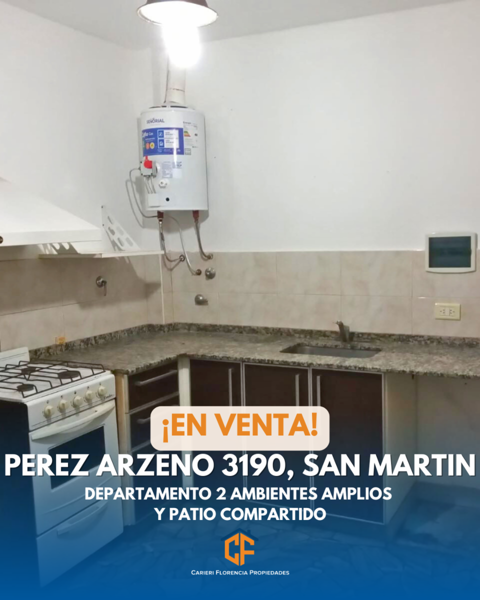 DEPARTAMENTO DE 2 AMBIENTES AMPLIOS Y CON PATIO COMPARTIDO, EN VENTA EN SAN MARTIN