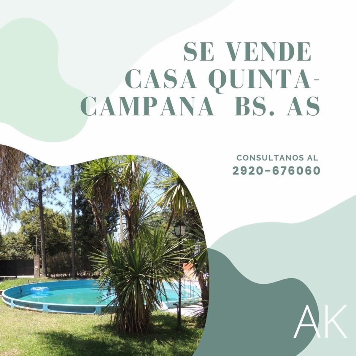 SE VENDE HERMOSA CASA QUINTA CIUDAD DE CAMPANA – BS. AS
