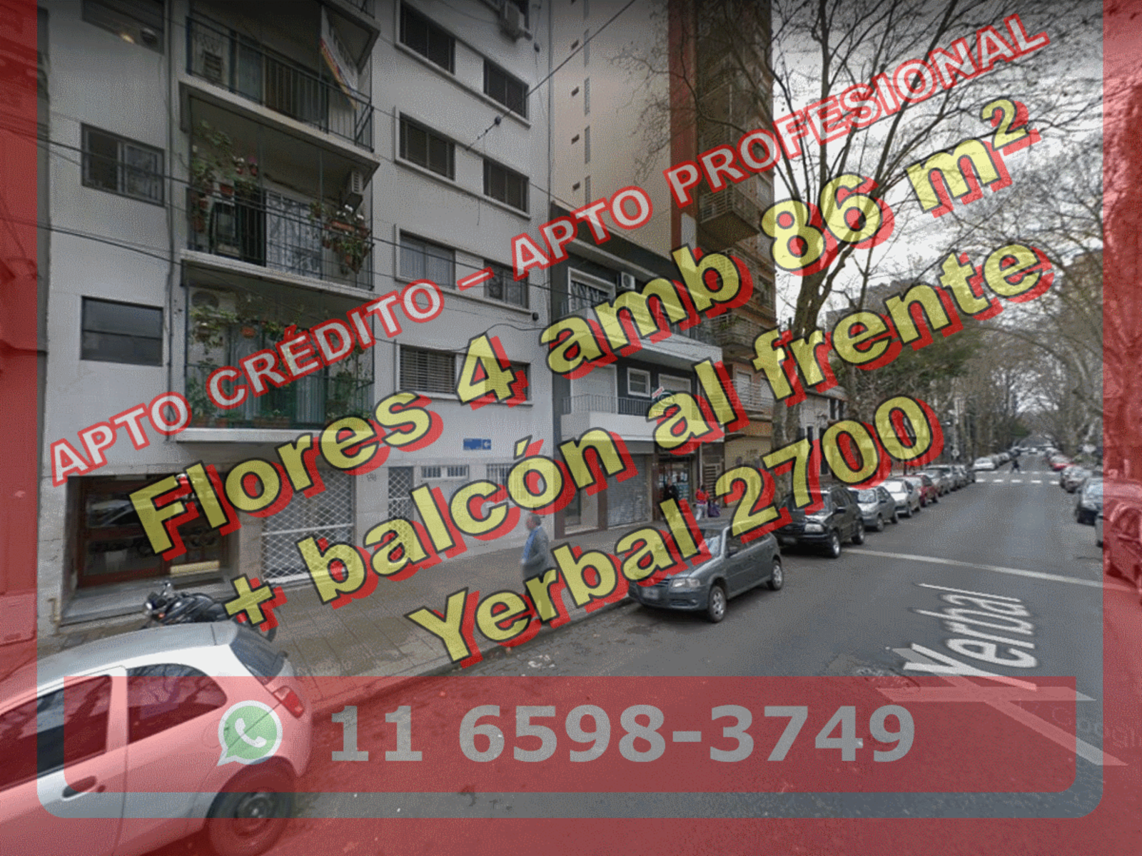 NUEVO PRECIO - Departamento en Venta en Flores 4 ambientes al frente 86 m2 + balcón - Yerbal 2700