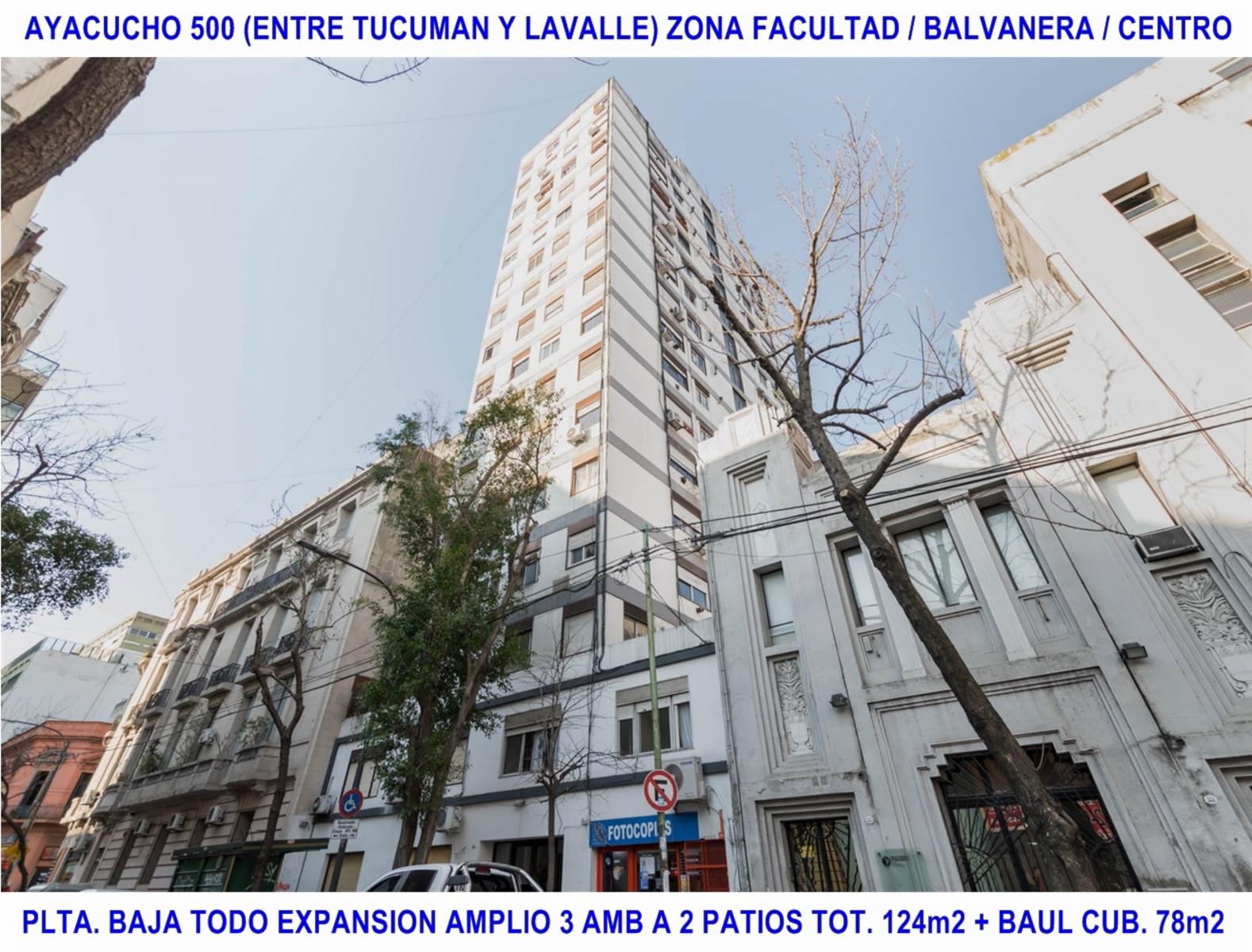 DEPARTAMENTO VENTA 3 AMBIENTES 2 PATIOS FACULTAD