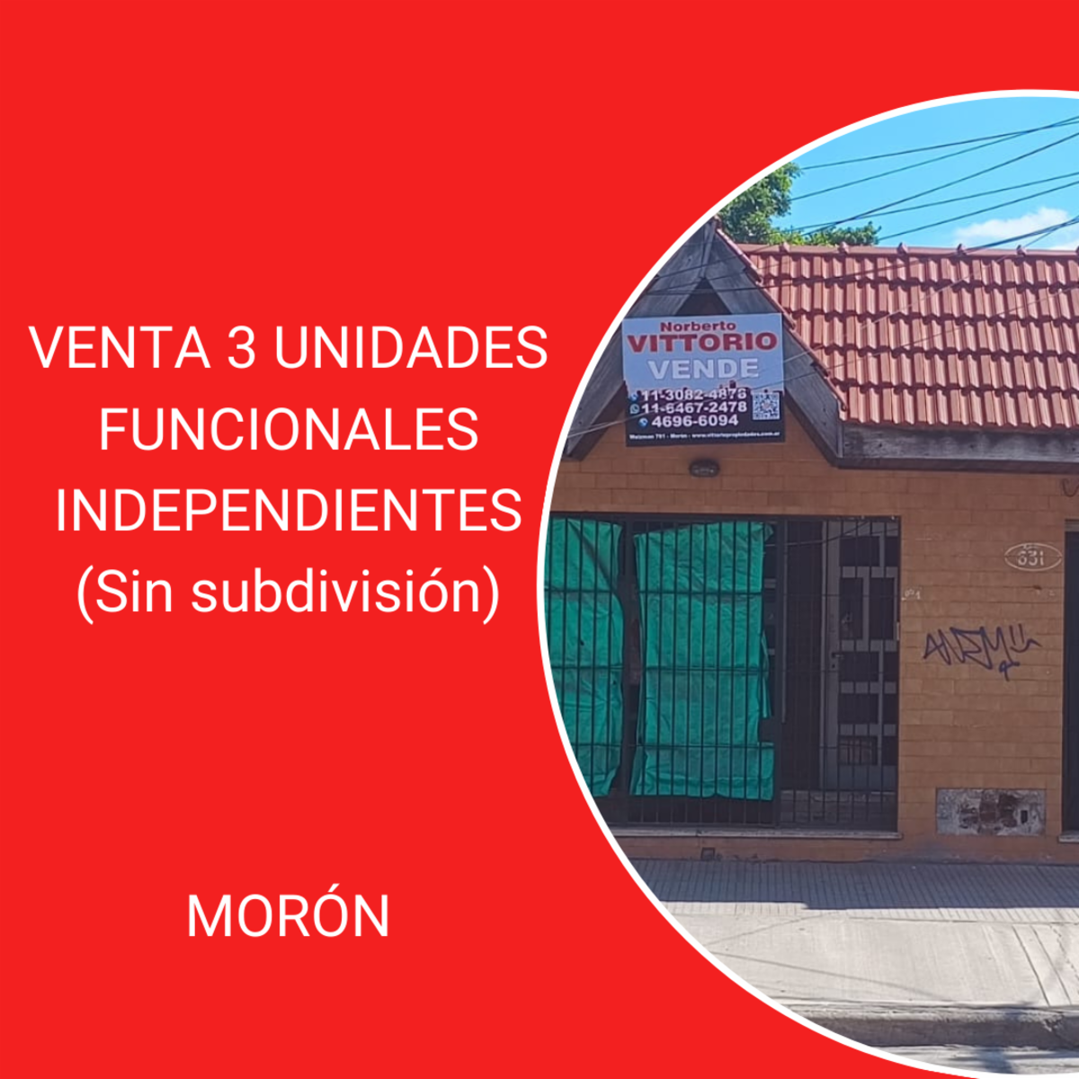 VENTA 3 UNIDADES FUNCIONALES MORÓN