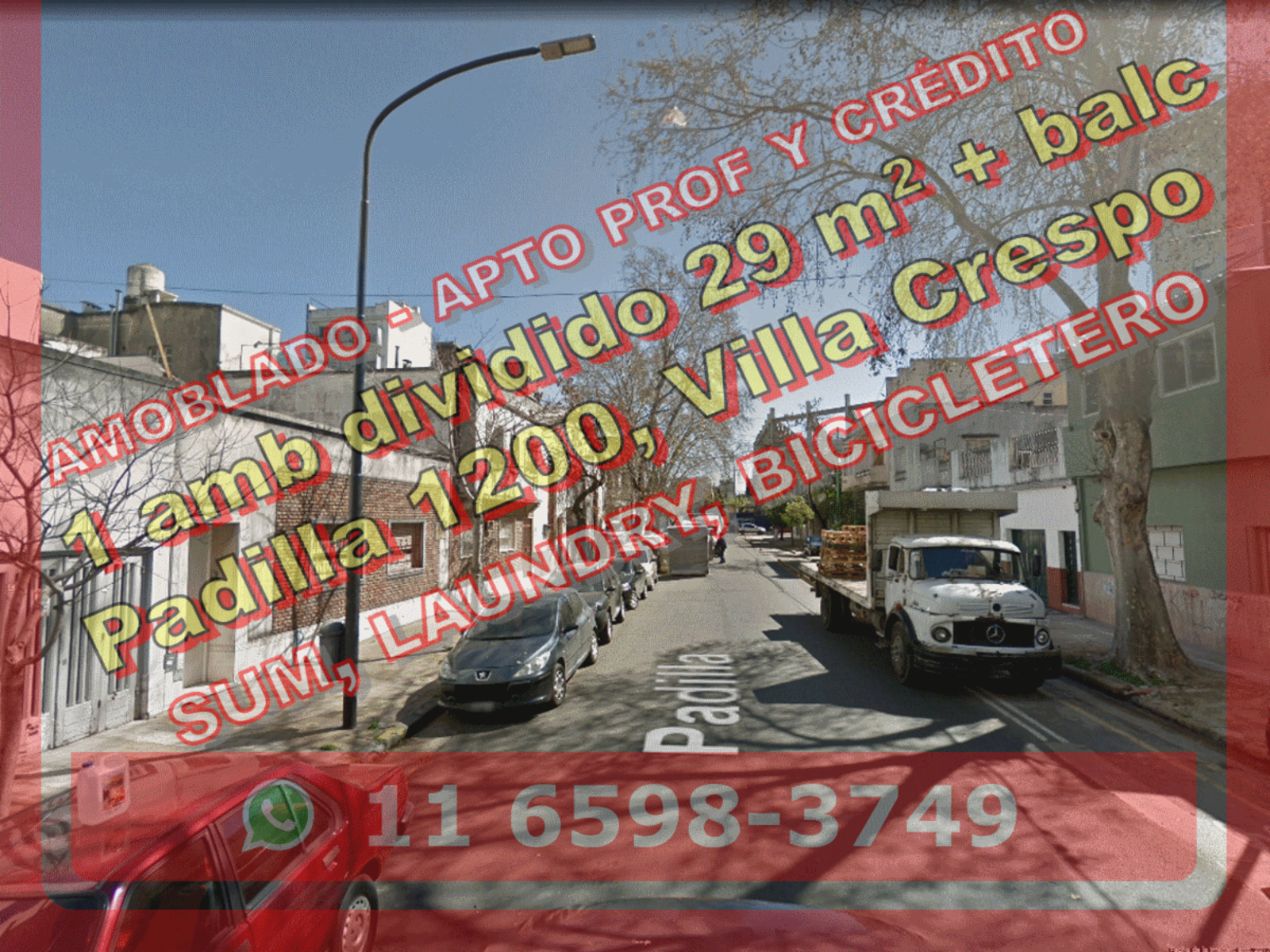 Departamento en Venta en Villa Crespo 1 ambiente dividido 29 m2 + balcón – Padilla 1200