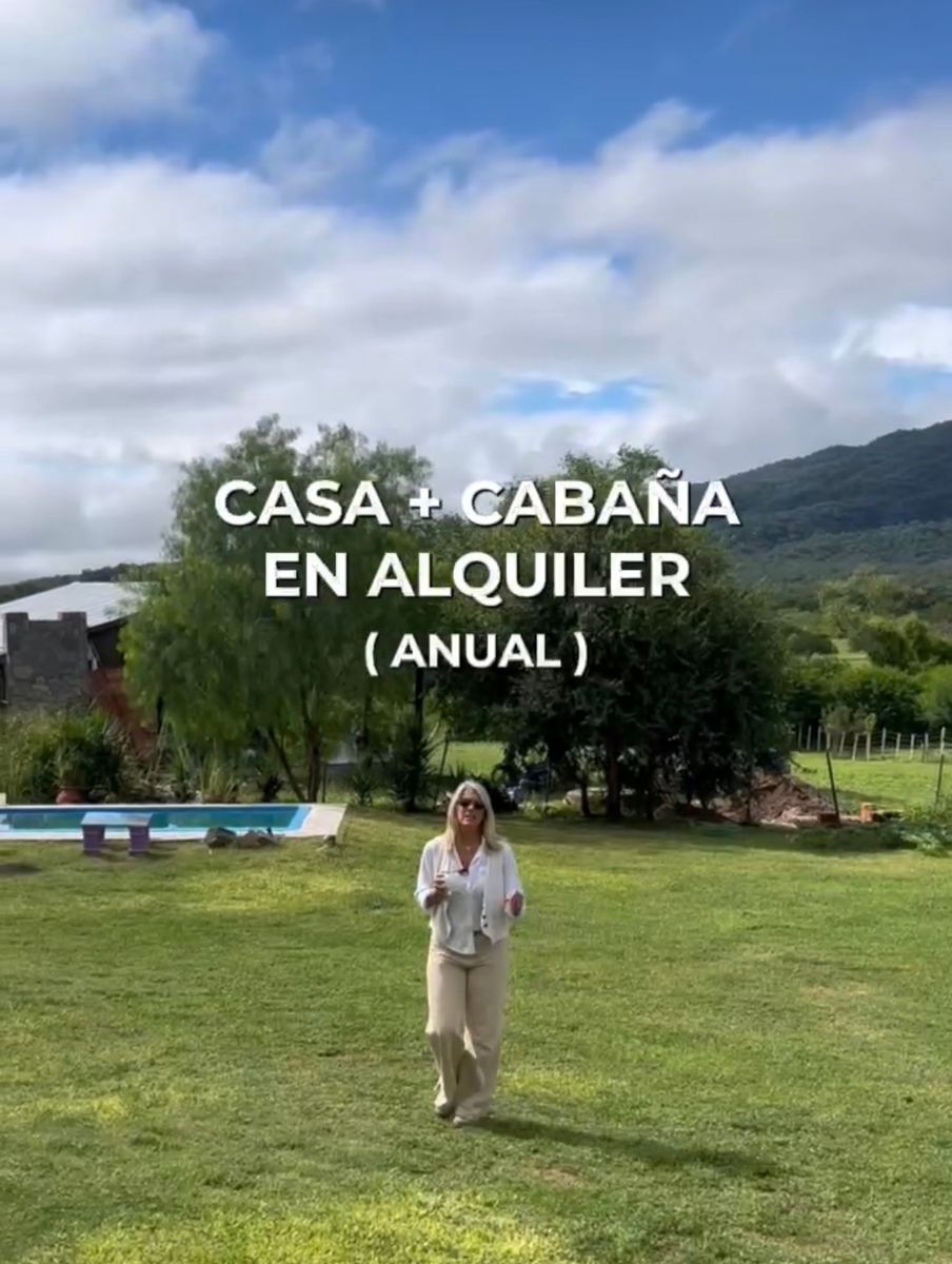 ALQUILER ANUAL EN TAPIA CASA CON PILETA MÁS CABAÑA INDEPENDIENTE