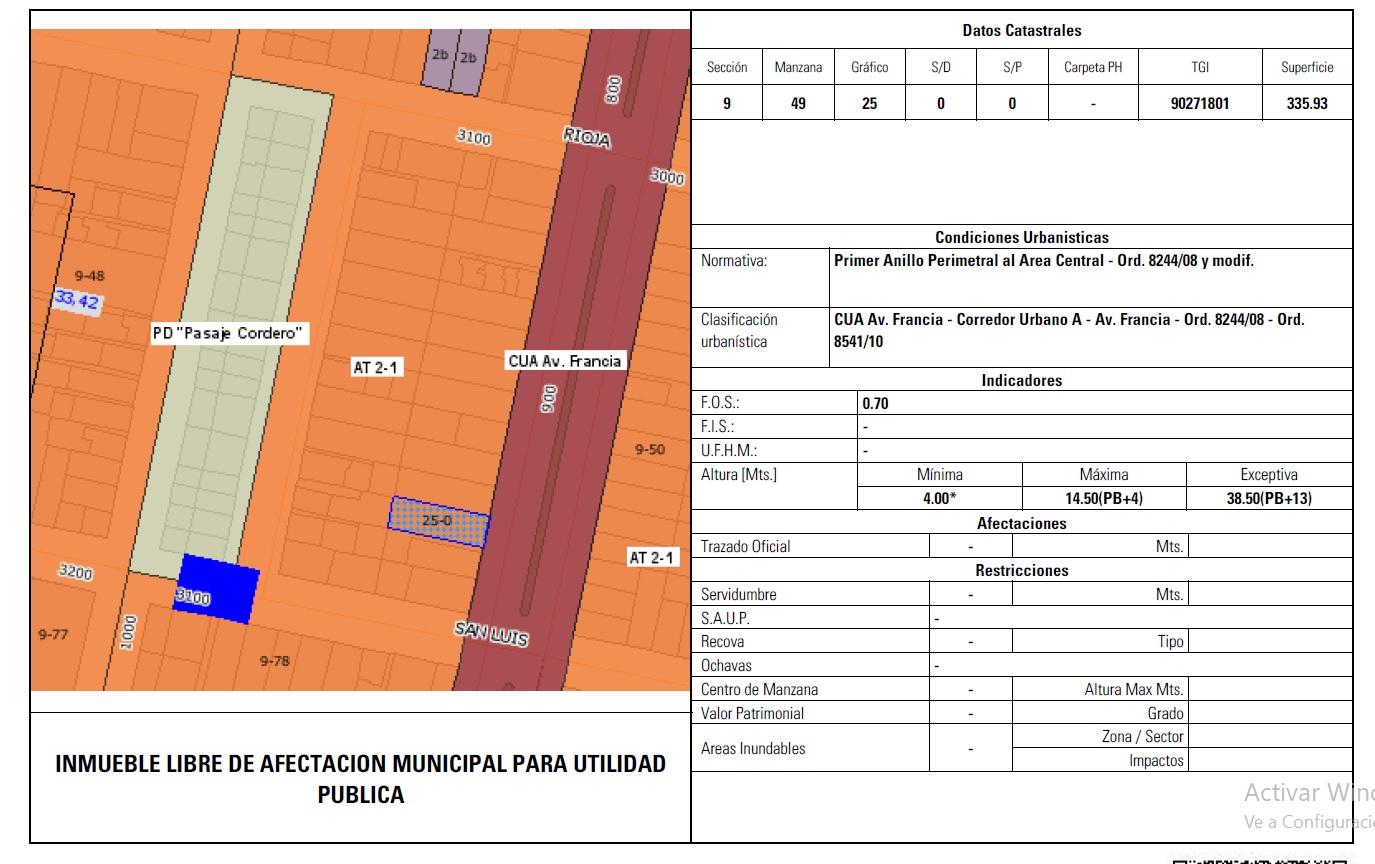 Terreno en Venta en Rosario - Avda Francia al 900