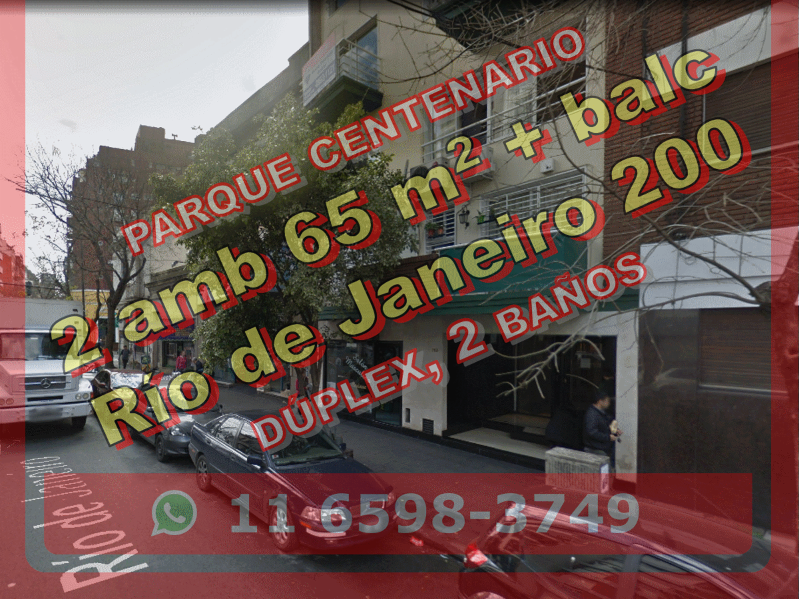 NUEVO PRECIO - Departamento en Venta en Parque Centenario, 2 ambientes en dúplex con baño y toilette, 65 m2 + balcón, - Río de Janeiro 700
