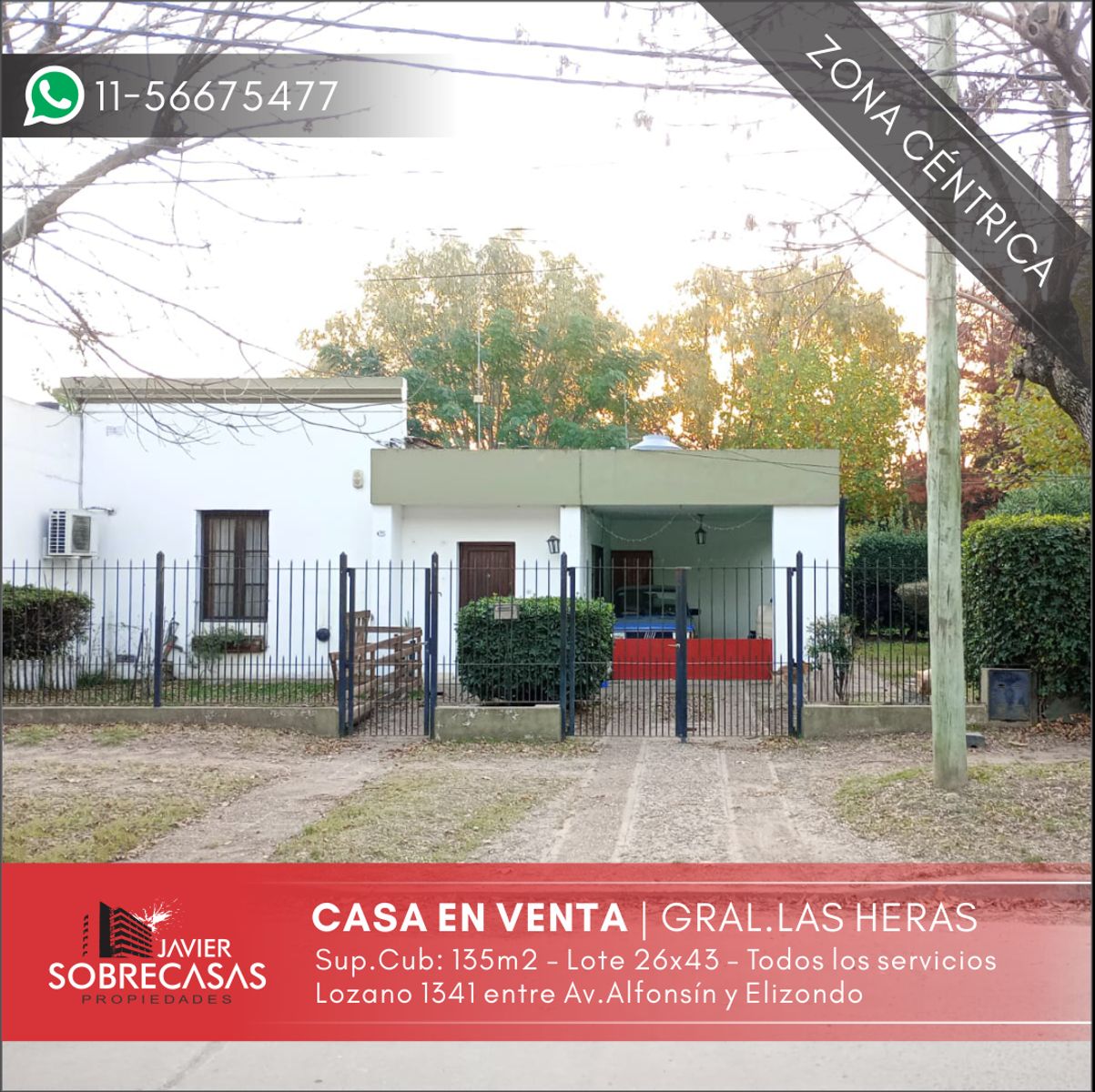CASA EN VENTA - Las Heras - Pcia. de Buenos Aires