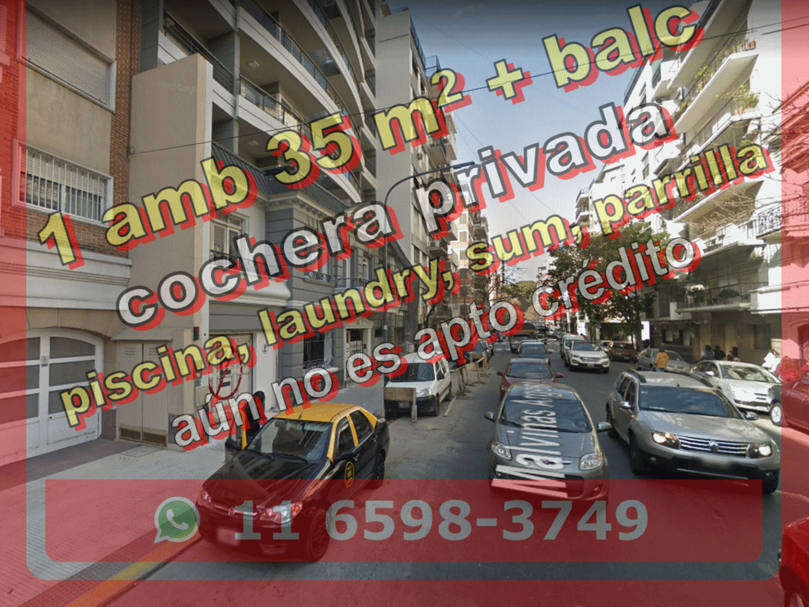 Departamento en Venta en Caballito 1 ambiente 35 m2 + balcón y cochera (opcional) - Malvinas Argentinas 1