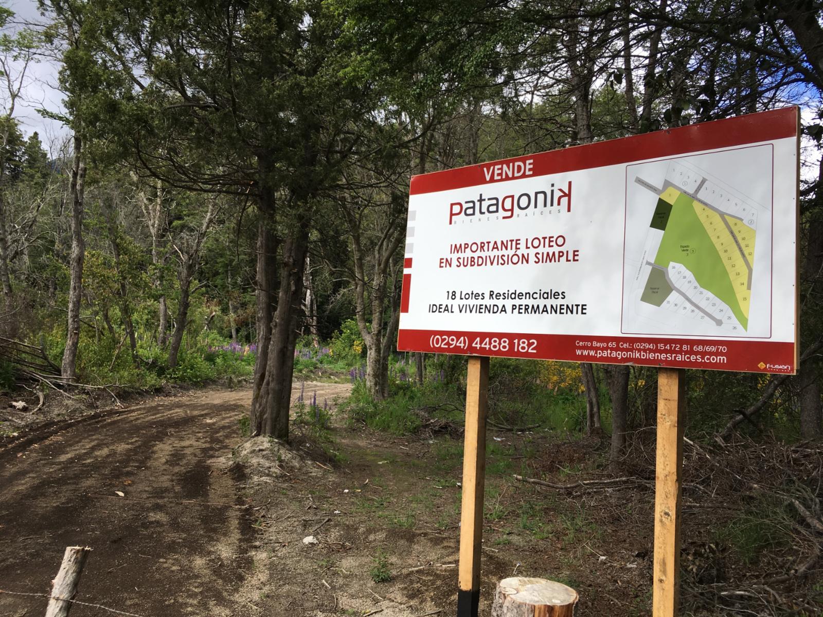 Lote en Tres Cerros Ruta 40 (Av. Siete Lagos)  1061,82 m2
