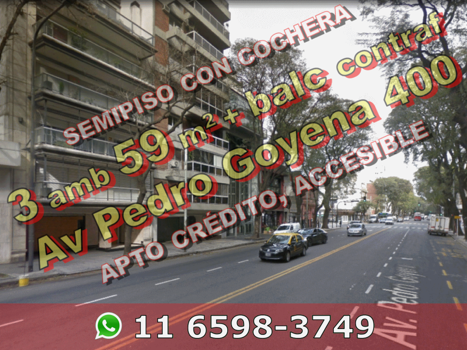 NUEVO PRECIO - Departamento en Venta en Caballito 3 ambientes 59 m2 + balcón al contrafrente, con cochera - Av Pedro Goyena 400