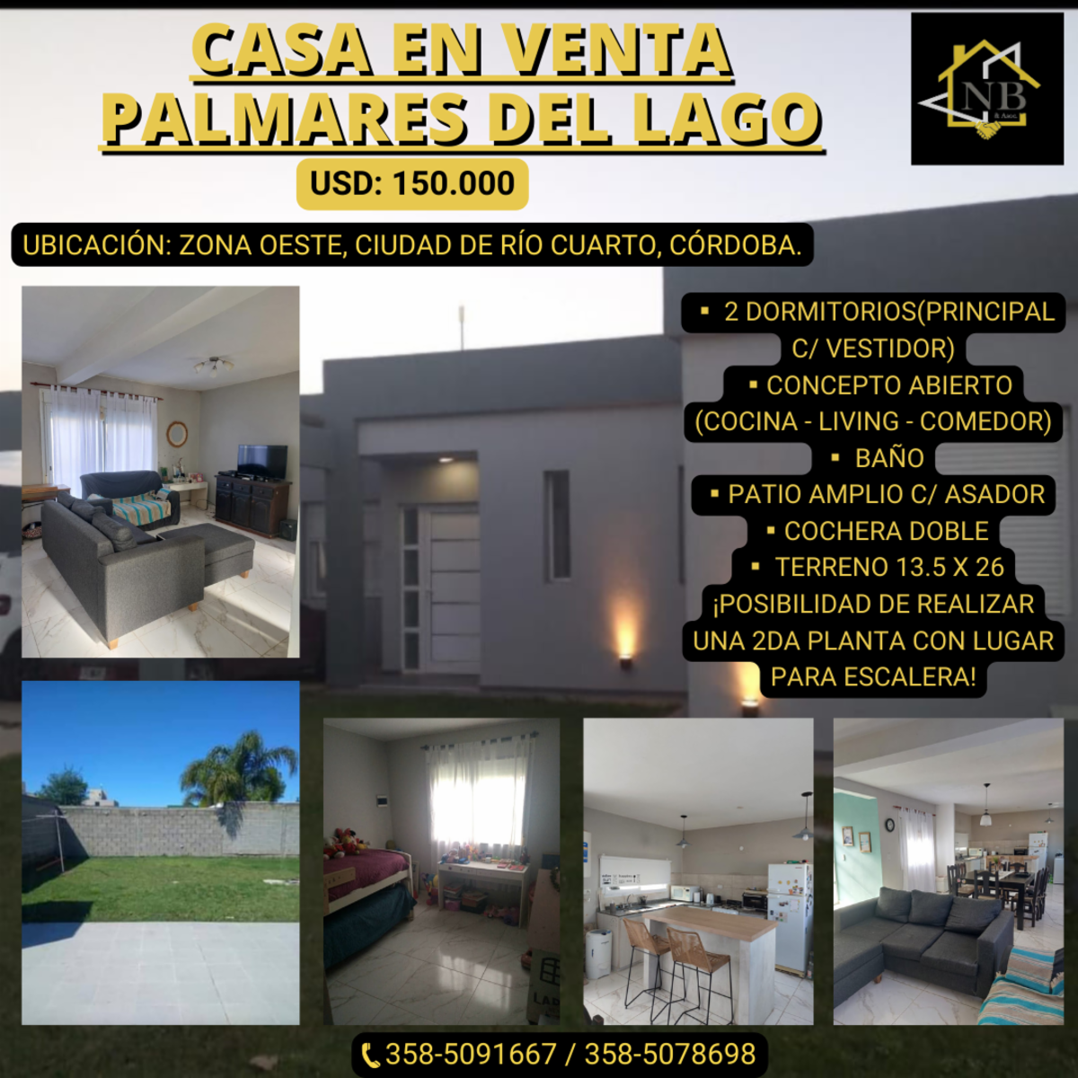 CASA EN VENTA EN PALMARES DEL LAGO