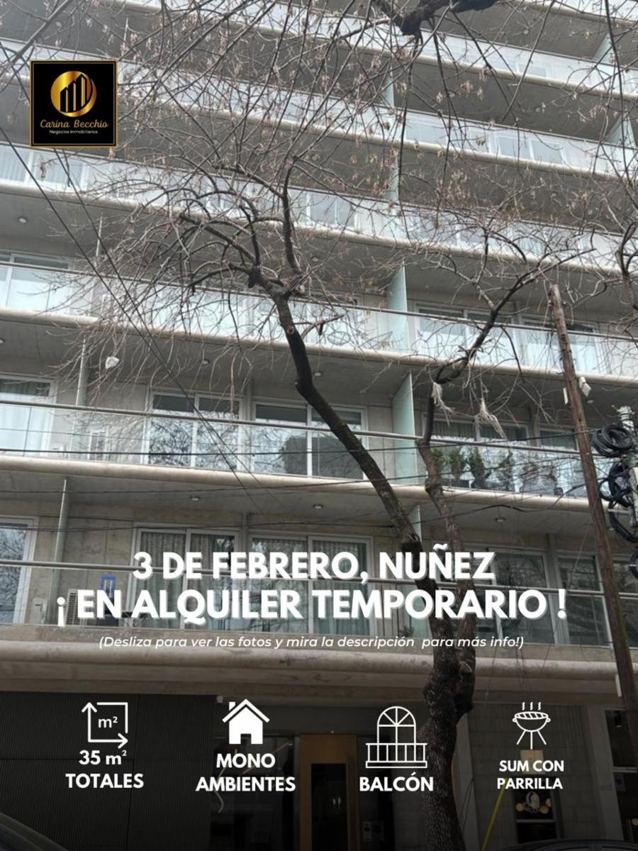 DEPARTAMENTO MONOAMBIENTE 35MTS APROX, BARRIO DE NUÑEZ