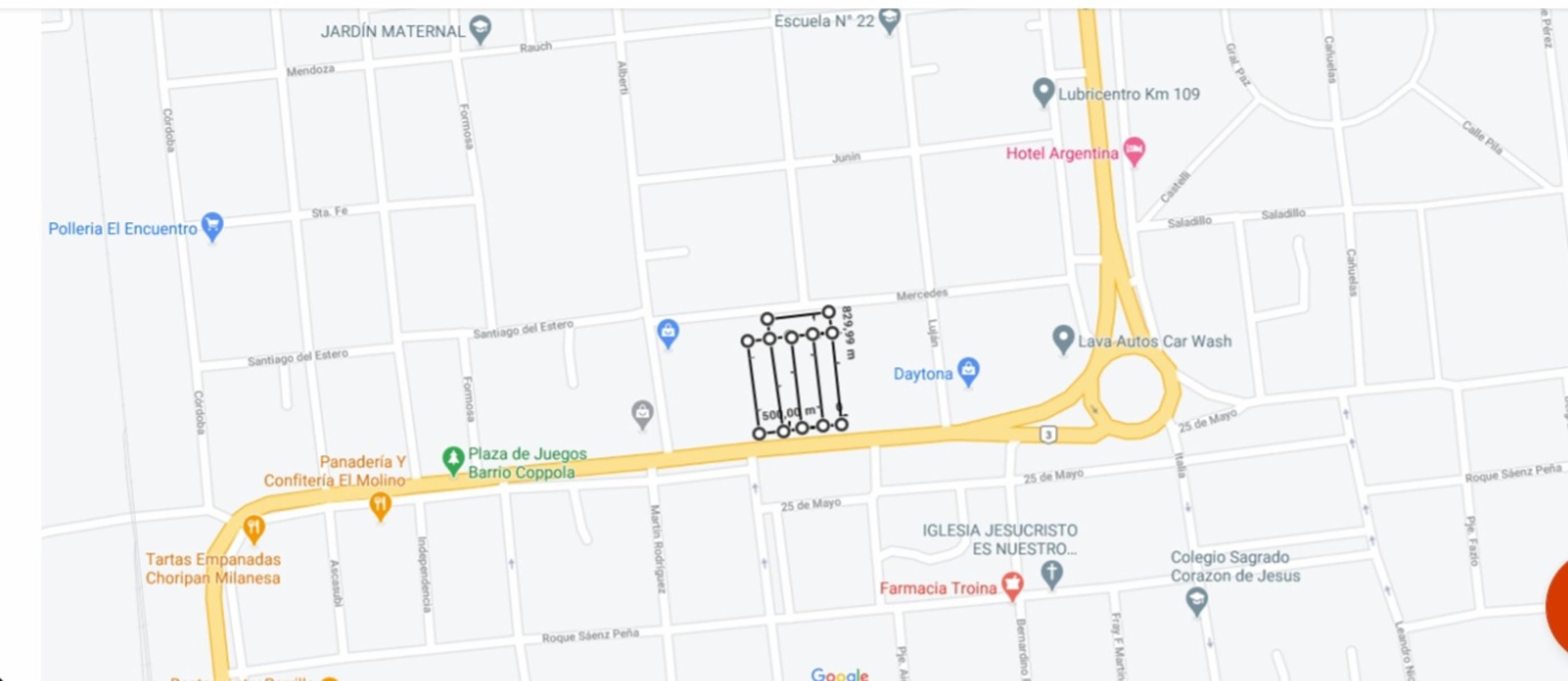 IMPORTANTE VENTA DE LOTES / FRACCION COMERCIAL. RUTA NAC. 3