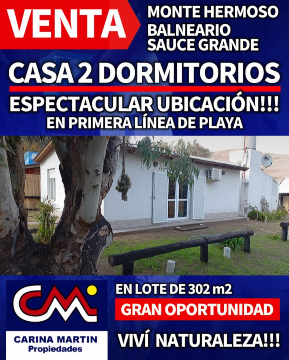 Casa de playa en Sauce Grande, ubicación ideal